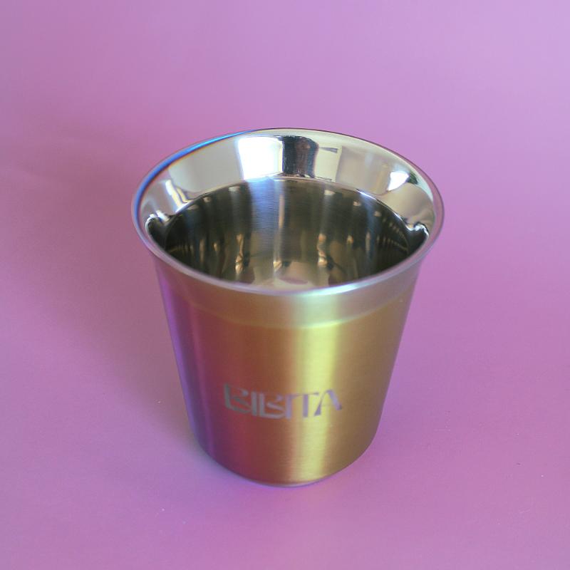 BIBITA | Medium Double Wall Stainless Steel Reusable Cup | Rainbow