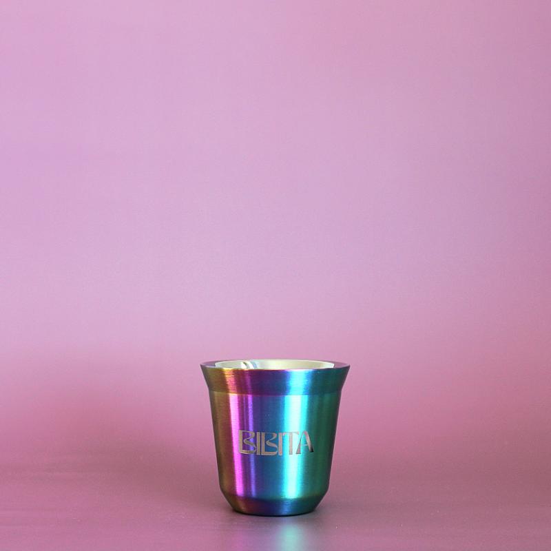 BIBITA | Small Double Wall Stainless Steel Reusable Cup | Rainbow