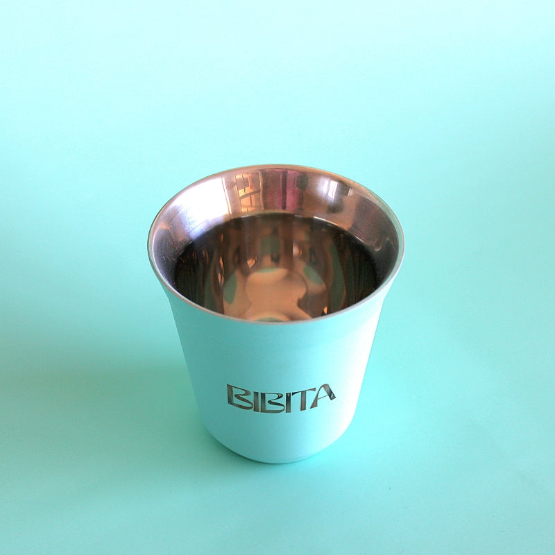 BIBITA | Medium Double Wall Reusable Stainless Steel Cup | Aqua Blue