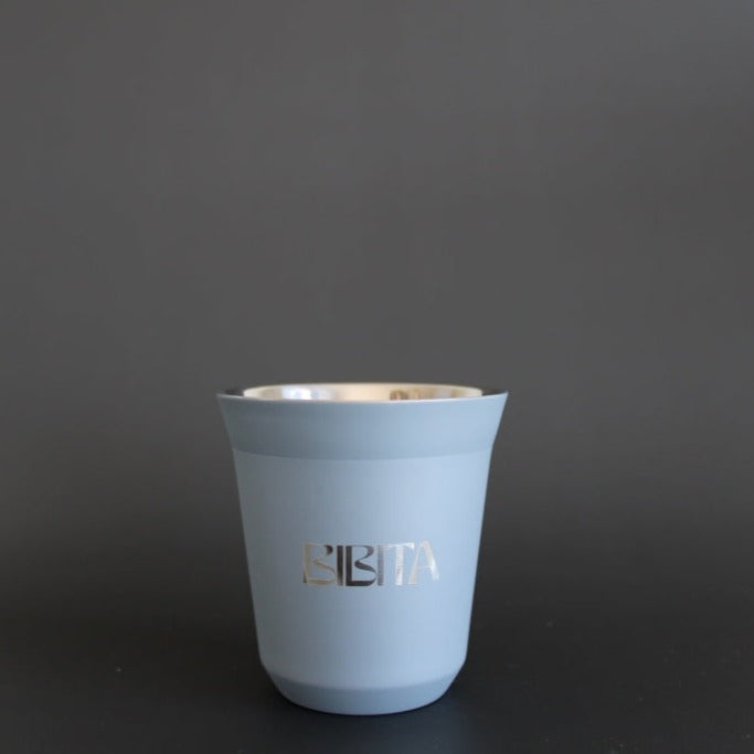 BIBITA | Medium Double Wall Stainless Steel Reusable Cup | Cloud Grey