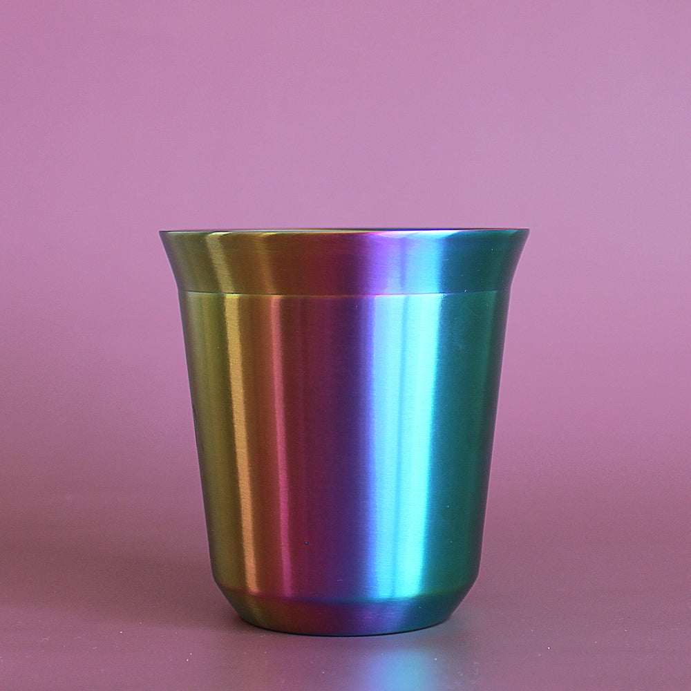 BIBITA | Large Double Wall Stainless Steel Reusable Cup | Rainbow