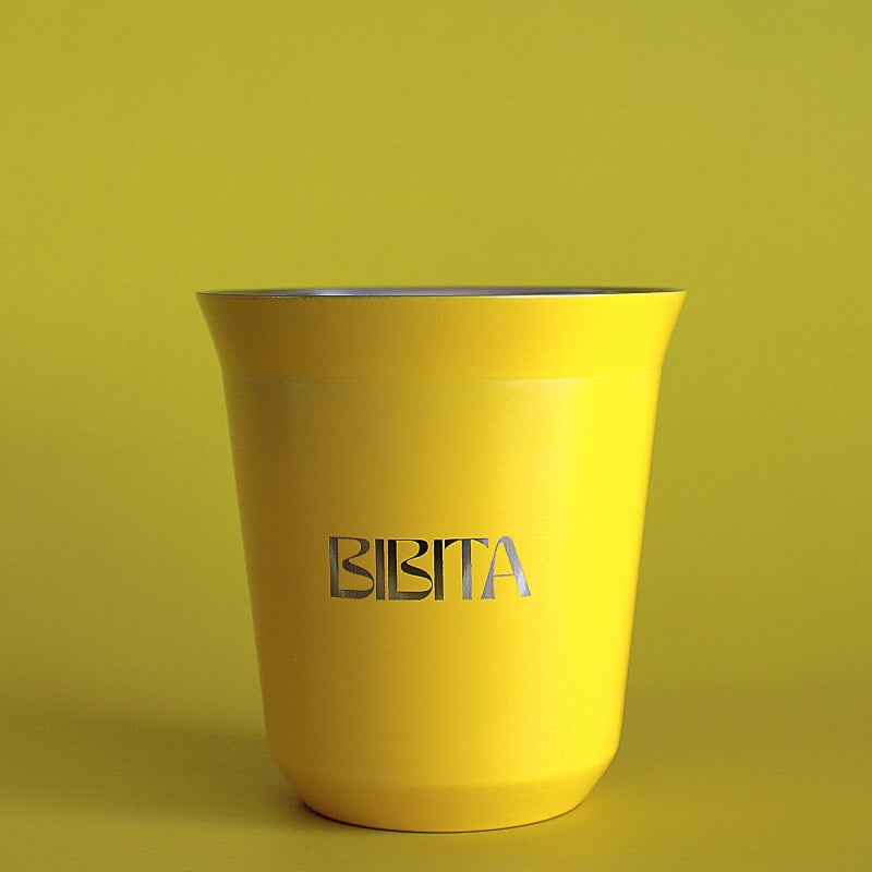 BIBITA | Large Double Wall Stainless Steel Reusable Cup in Sunshine Yellow