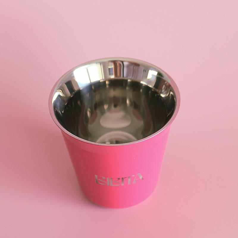 BIBITA | Large Double Wall Stainless Steel Reusable Cup | Watermelon Pink