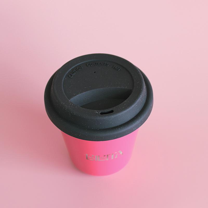 BIBITA Large Cup (240ml) | Watermelon Pink | Standard Lid (Black)