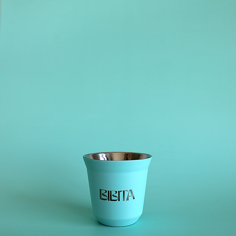 BIBITA | Small Double Wall Stainless Steel Reusable Cup | Aqua Blue