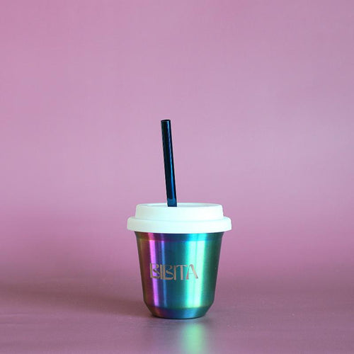 Small | Rainbow | Straw Lid (White) & Straws