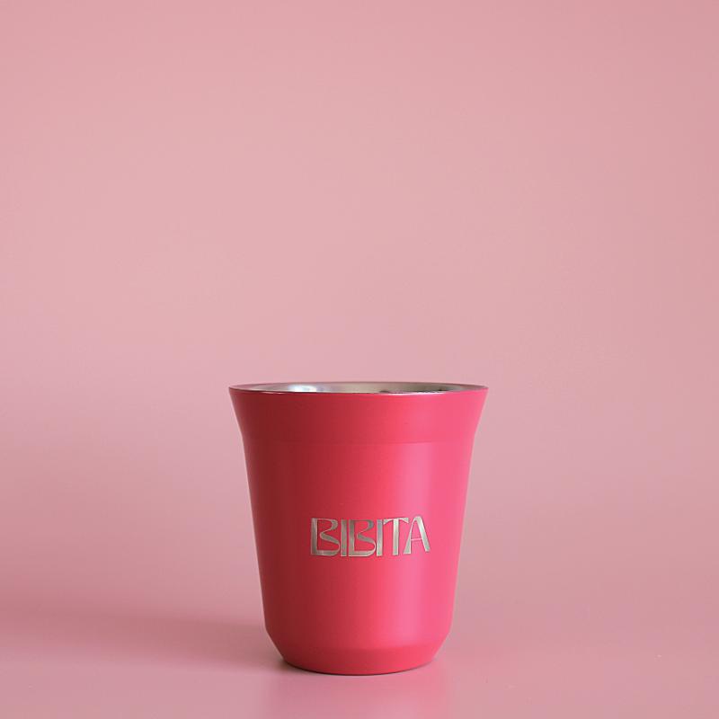 BIBITA | Medium Double Wall Stainless Steel Reusable Cup | Watermelon Pink