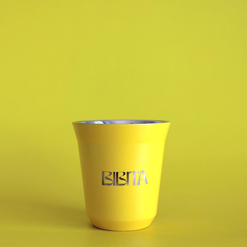 BIBITA | Medium Double Wall Stainless Steel Reusable Cup | Sunshine Yellow