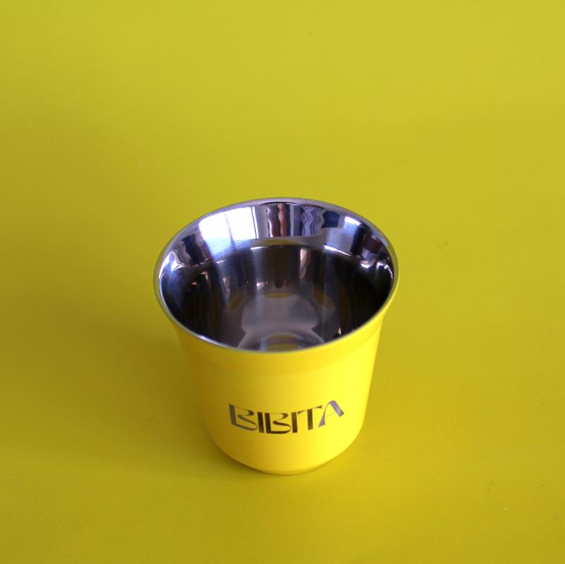 BIBITA | Small Double Wall Stainless Steel Reusable Cup | Sunshine Yellow