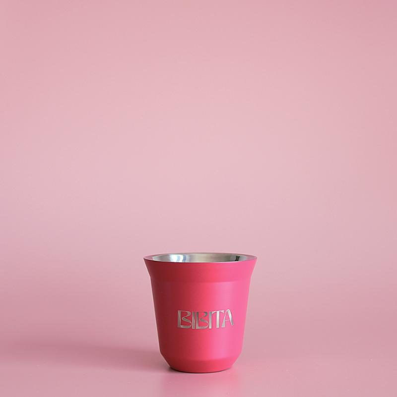 BIBITA | Small Double Wall Stainless Steel Reusable Cup | Watermelon Pink